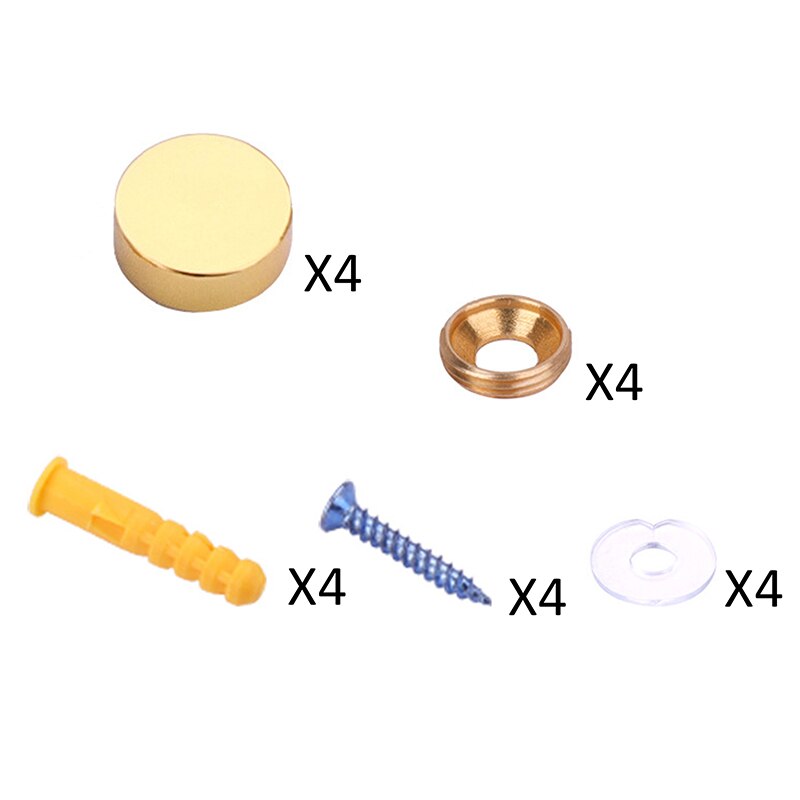 Mirror Fasteners Screws Decorative Cap Nail Advertising Glass Screw Stainless Steel Cover Brass Washer крепежи для стекла: 14mm