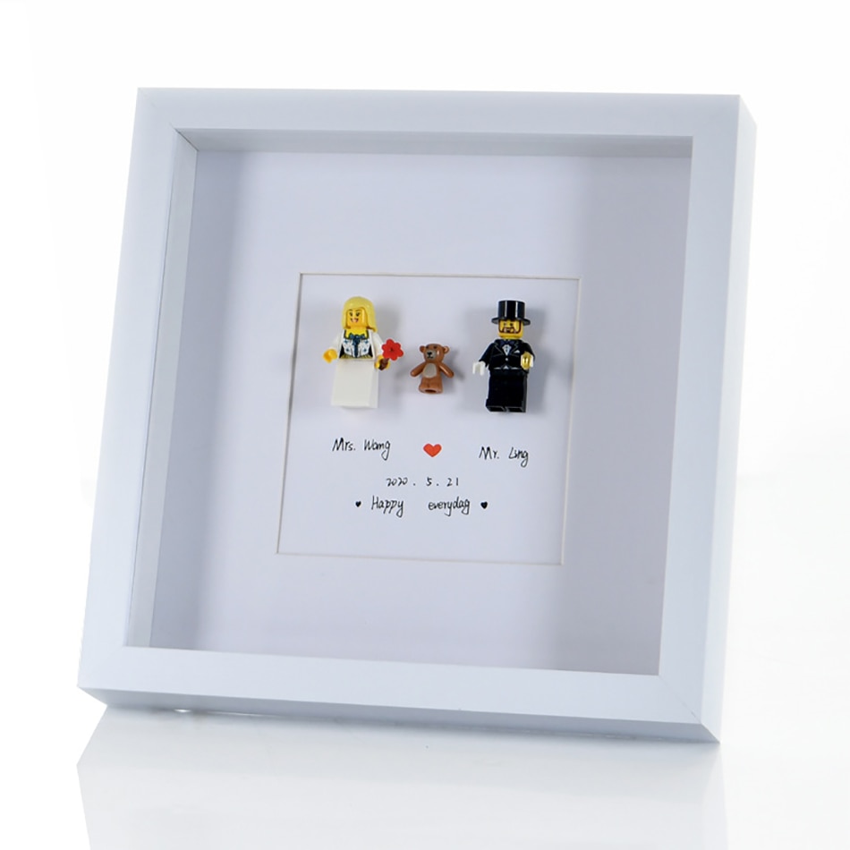 Firkantet 3d fotoramme dybde 3cm til blomster, medaljer, telefontilbehør dispaly, skyggeboks til gør-det-selv-håndværk, legetøj, malerdisplay: Hvid / Indre størrelse 15 x 15cm
