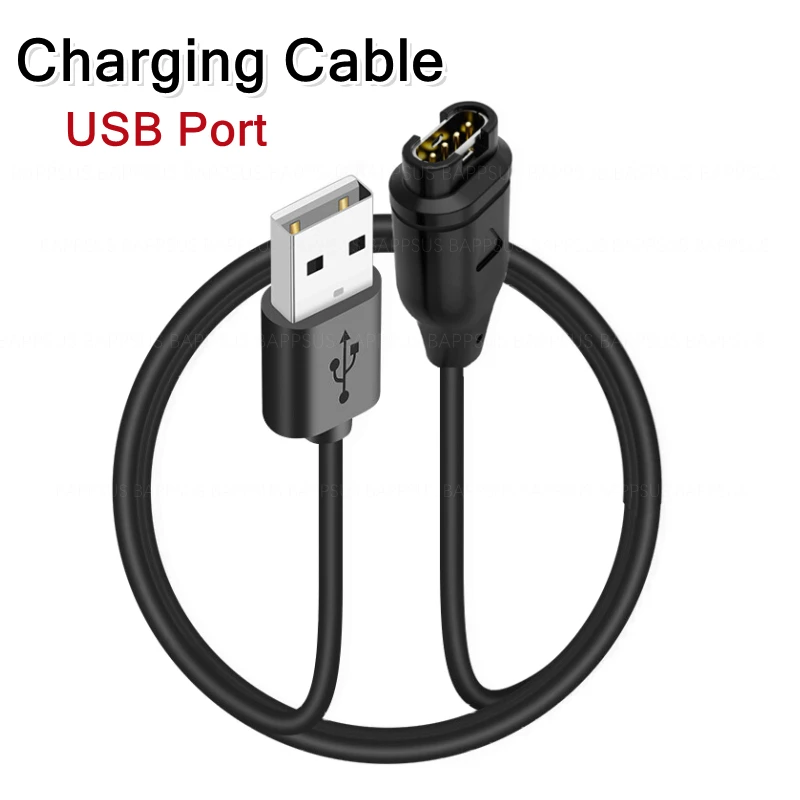 Type C USB Charger Line For Garmin Watch Instinct Venu 2 Fenix 8 7 6S Universal Dust Plug Portable Type-C Charging Cable Cord: Black Yellow