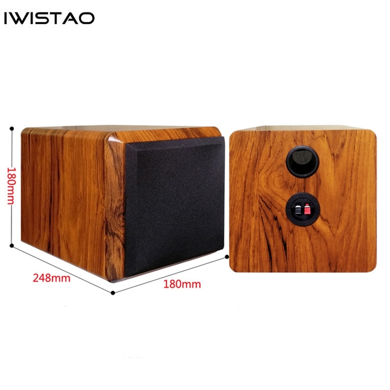 IWISTAO Full Range Speaker Empty Cabinet for 4 inches Passive Speaker Enclosure Wood 15mm High Density MDF Board Volume 4.8L DIY