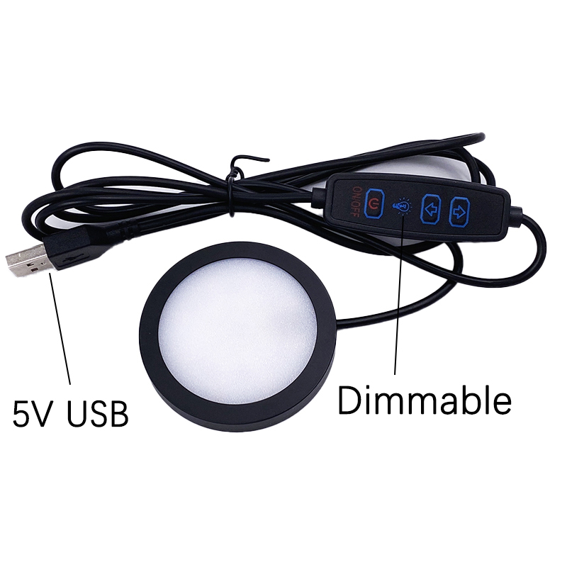 USB 5v LED Dimmable Downlight mince montage en Surface projecteur 3W Spot lampe d'armoire DC12v vers le bas lumières voiture intérieur rondelle veilleuses: RGB / 4W / Couleur carrosserie
