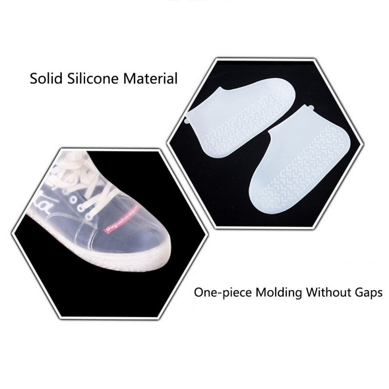 Cubierta blanca para zapatos, impermeable, exterior, silicona, para días lluviosos, Unisex, antideslizante, protectores para zapatos