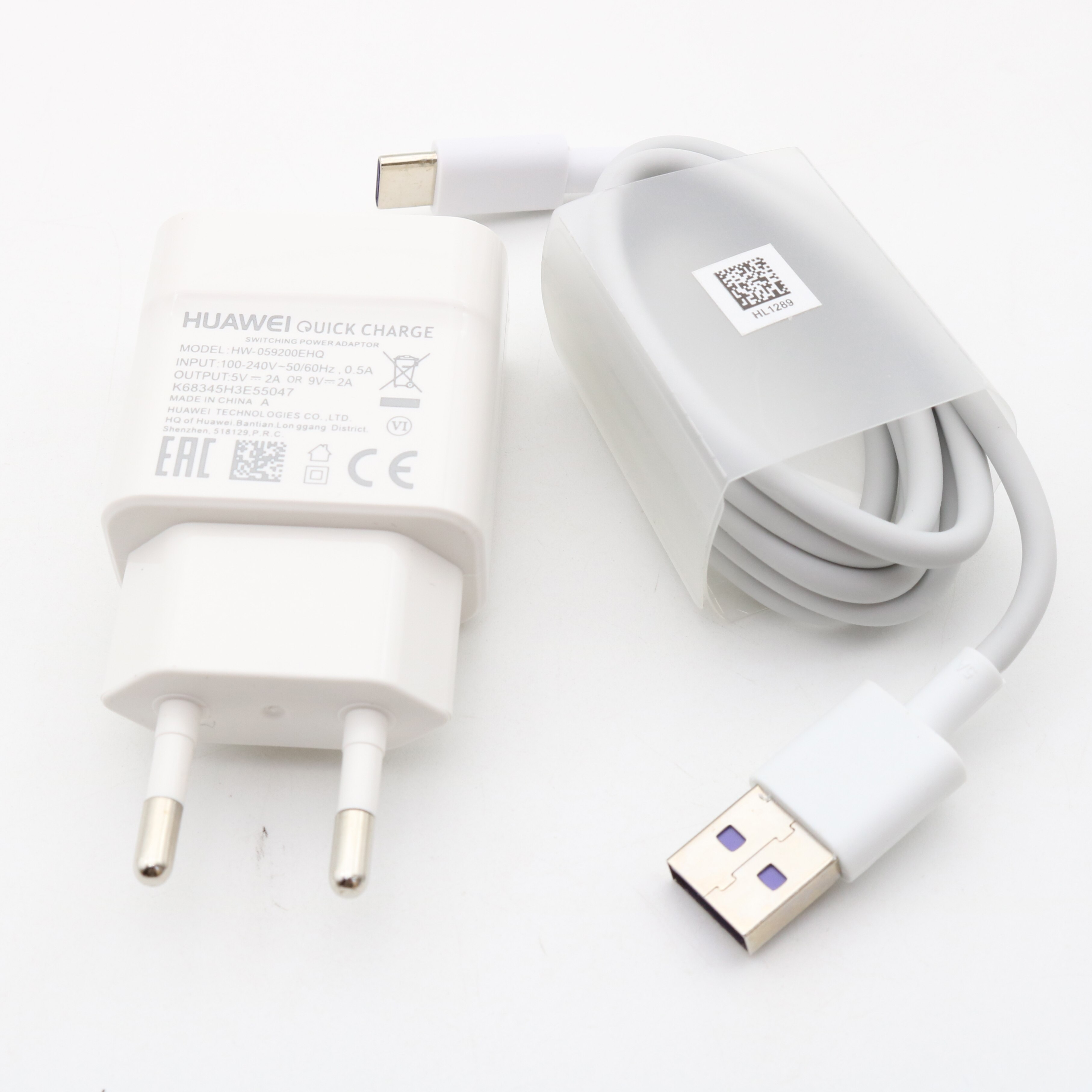 Originales de la UE Huawei cargador rápido 9V2A adaptador de carga rápida para p20 p10 P9 Lite P8 Honor 9 8 nova 2 3 3i 4 4e V10 cable de tipo C