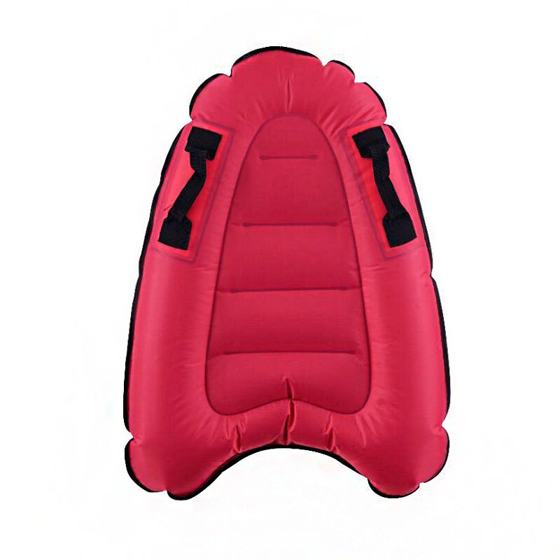 Outdoor inflatable surfboard, solid color, buoy kickboard, kids' safe sea surfing board for beach surfing, swimming, summer water fun: Red