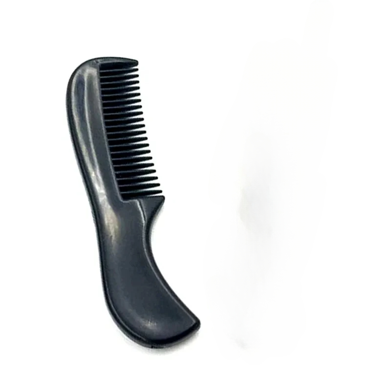 Mini peine de bolsillo para Barba, cepillo de afeitar de Metal para hombres, herramientas portátiles para el cuidado del vello Facial, peines para bigote para el hogar y viajes: Rojo