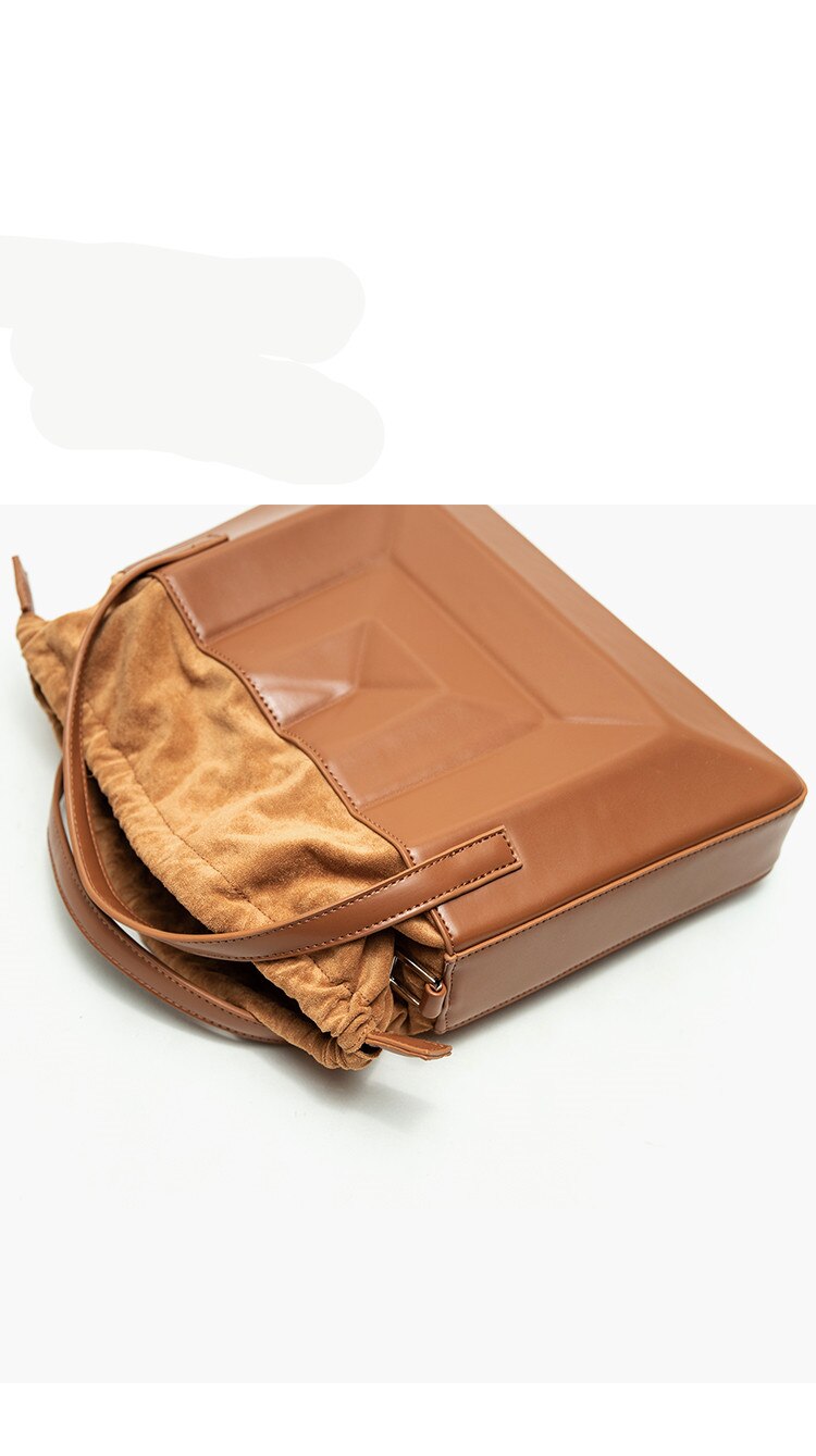 Vrouwen ruches SERA totes handtas lente zomer vintage crossbody emmer zak zwart wit blauw bruin