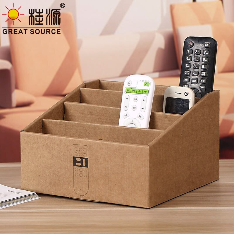 Foldaway Storage Trapezium Home Desk Top Organizer 8 Grids Remote Mobile Holder Corrugate Storage For Meeting Room(8PCS)