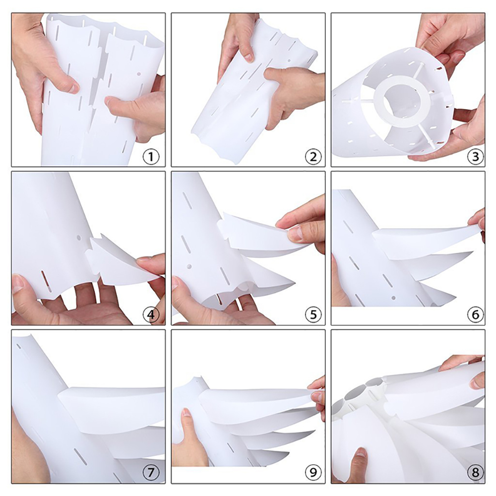 Diy lilje lotus puslespil vedhæng lysekrone lys lampe romantisk vedhængende restaurant cafe loft værelse dekoration