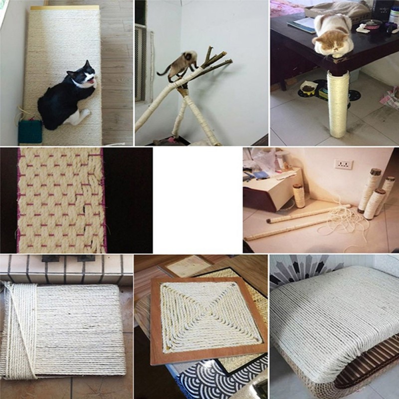 Sisal Rope for Cat Tree Cat Climbing Frame DIY cats scratching post toys making desk legs binding rope for cat sharpen claw