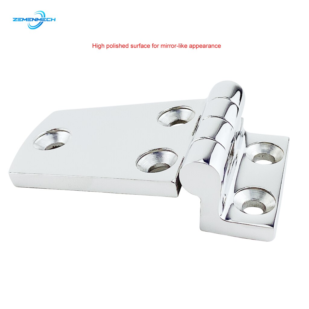 2PCS Flush Door Hatch Compartment Folding Bending Hinge Deck Hinge Door Strap Butt Hinge Boat Marine Accessories Stainless Steel