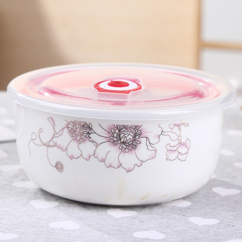 Knochen China Mikrowelle Schüssel Studenten sofortig-nudeln Schüssel 750 ML Abdichtung lunchbox: d