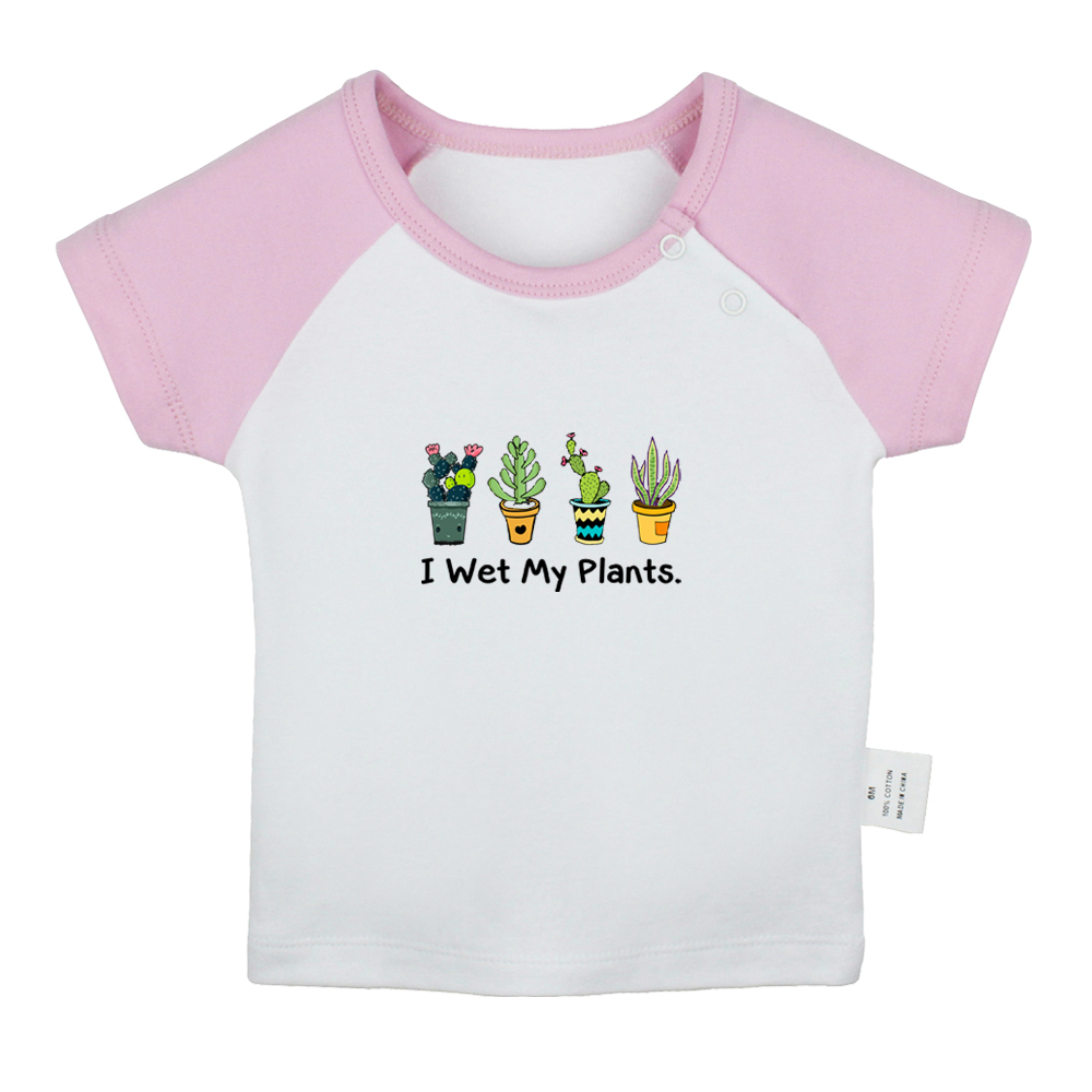 Idzn Ik Nat Mijn Planten Fun Art Gedrukt Baby Jongens T-shirts Leuke Baby Meisjes Korte Mouwen T-shirt Pasgeboren katoenen Tops Kleding: BabyCP8131D / 12-18M