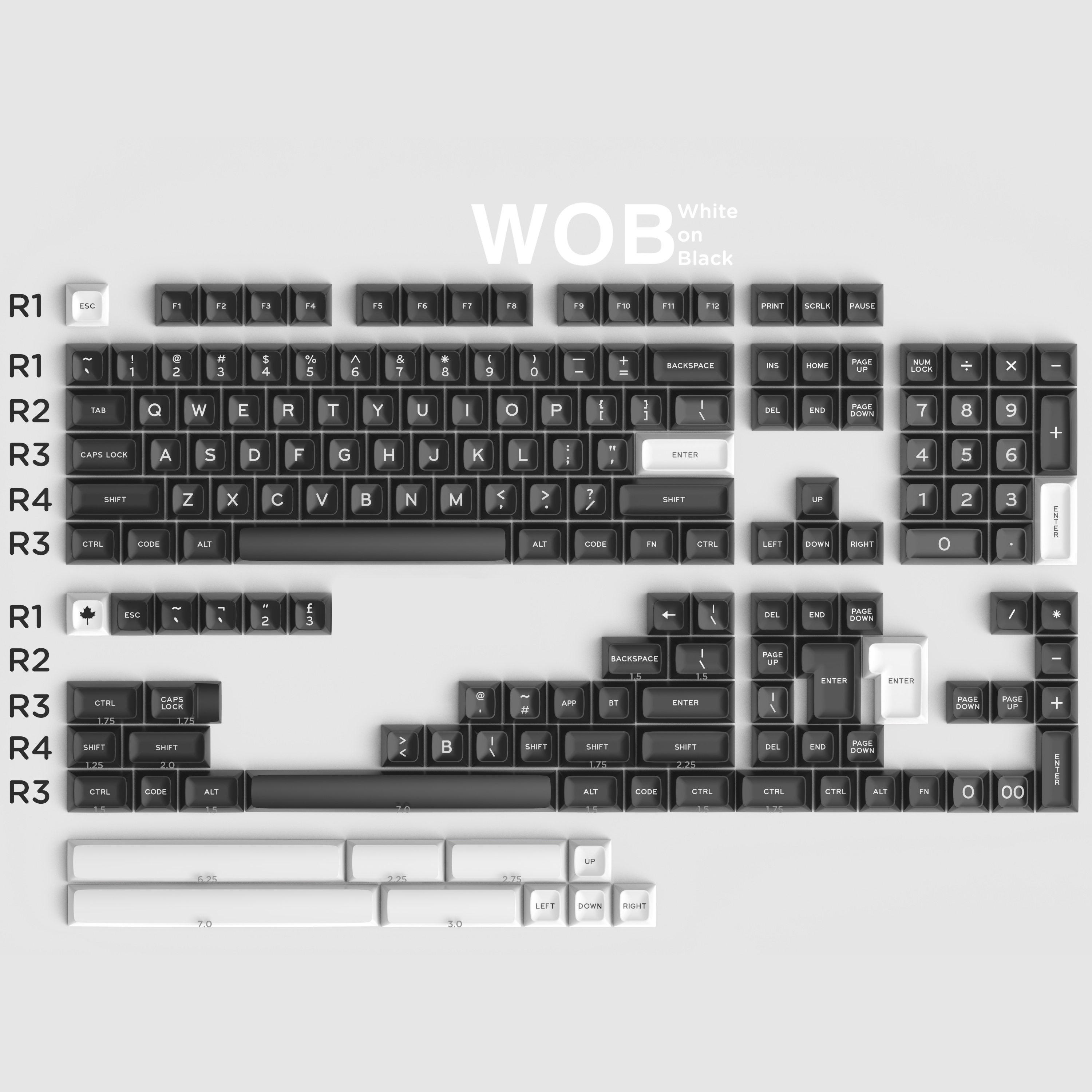 SA-profiel Double shot keycaps ABS Monster Flamingo By the Sea Godspeed GMK-thema: Black