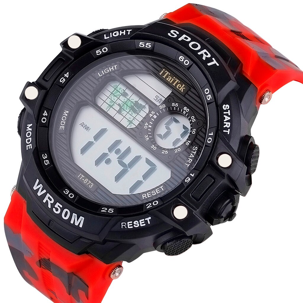 Luxe Sport Waterdichte Digitale Horloge Luxe Heren Digitale Led Horloge Datum Sport Mannen Outdoor Elektronische Mode Horloge Часы