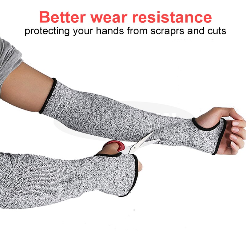 5 Level Anti Cut Arm Sleeves Cut Resistant Sleeves Safety Gloves Anti Cut Arm Sleeves Protects the Arm From Heat and Cutting