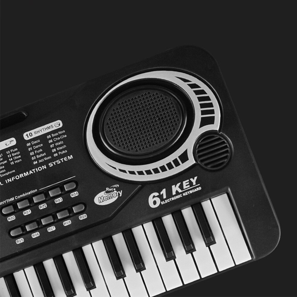 Children 61 Keys Electronic with Microphone Electric Piano Educational Electronic Keyboard with US Plug