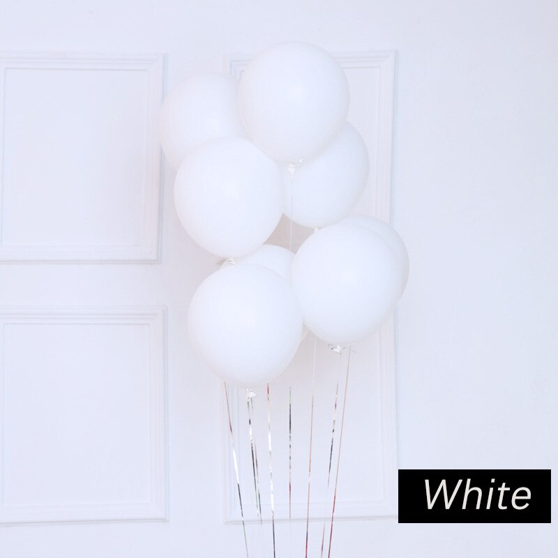 10/20/30 Stks/partij 2.8G Parel Zwart Wit Latex Ballonnen Verjaardag Bruiloft Decoraties Air Helium Ballonnen kids Ballonnen: White / 50pcs