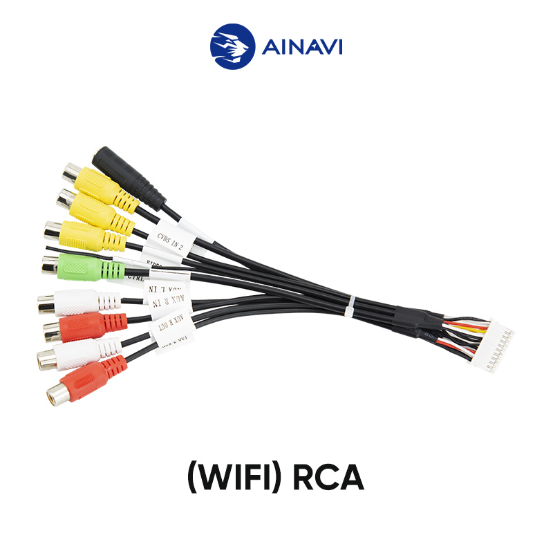 Ainavi Externes Mikrofon für Android Autoradio MIC RCA Video In Out Lüfter Multimedia USB Kabel