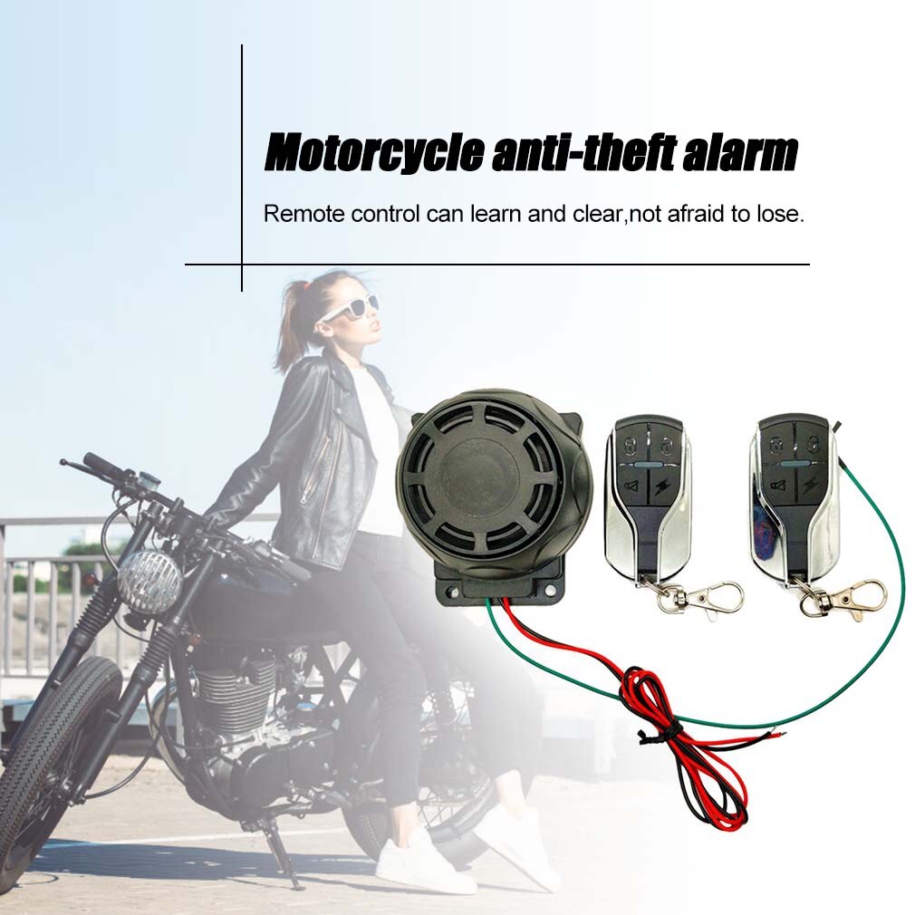 Dual Remote Control Motorcycle Alarm Security System Motorcycle Theft Protection Bike Moto Scooter Motor Alarm System