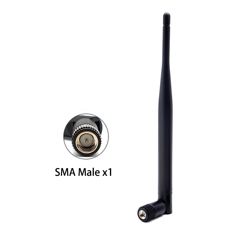 Antena wifi 2,4g SMA macho, enrutador RP SMA 2,4 GHz 5,8 Ghz, banda Dual 5dBi, amplificador de señal WLAN: BLANCO