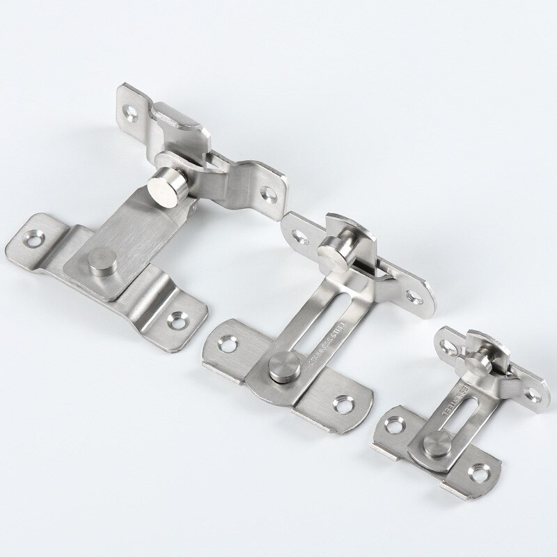 Stainless steel 90 degree door hasp door lock sliding door chain lock safety tool hardware for cabinet hotel