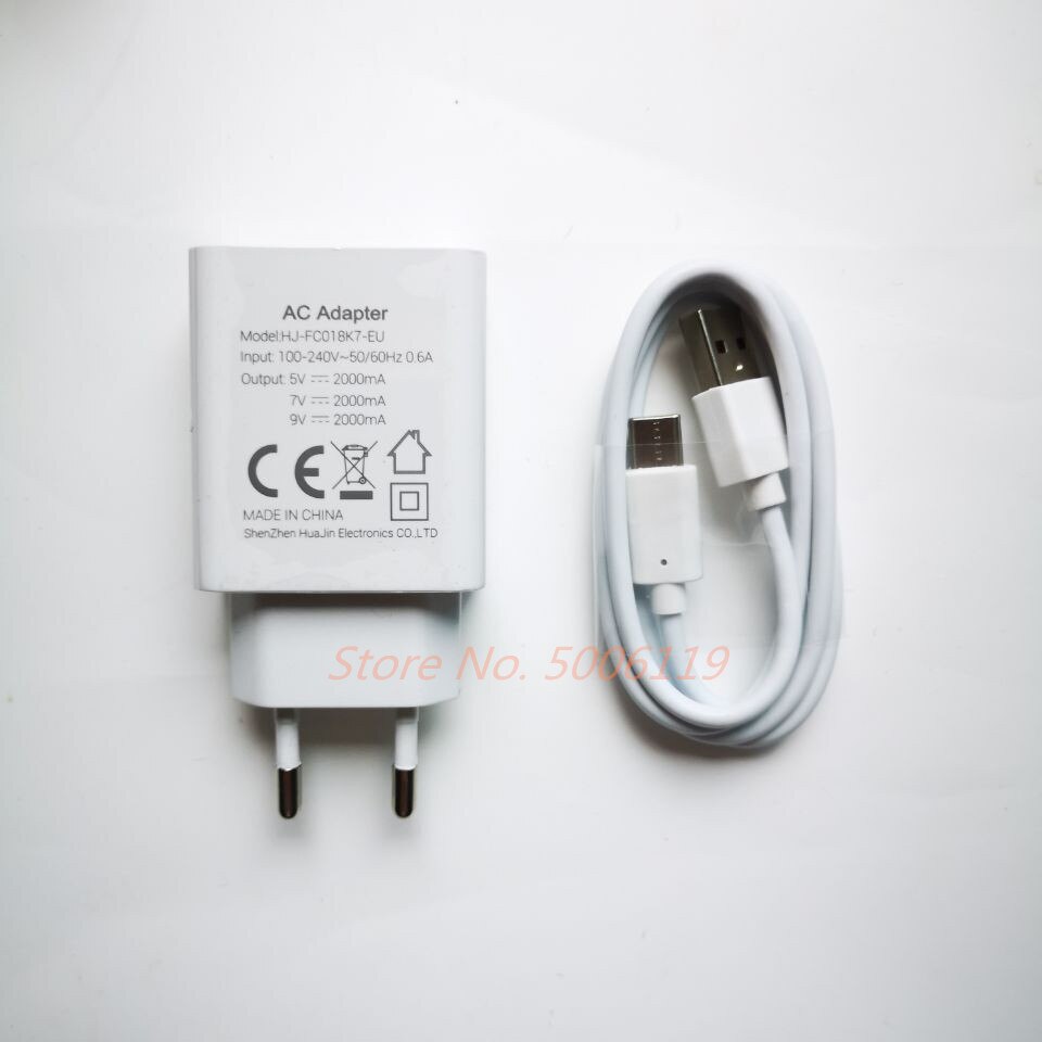 Neues Original OUKITEL WP6 WP7 praktisch EU Ladegerät Reiseadapter Stecker + Mikro Typ-C USB Datenleitungskabel