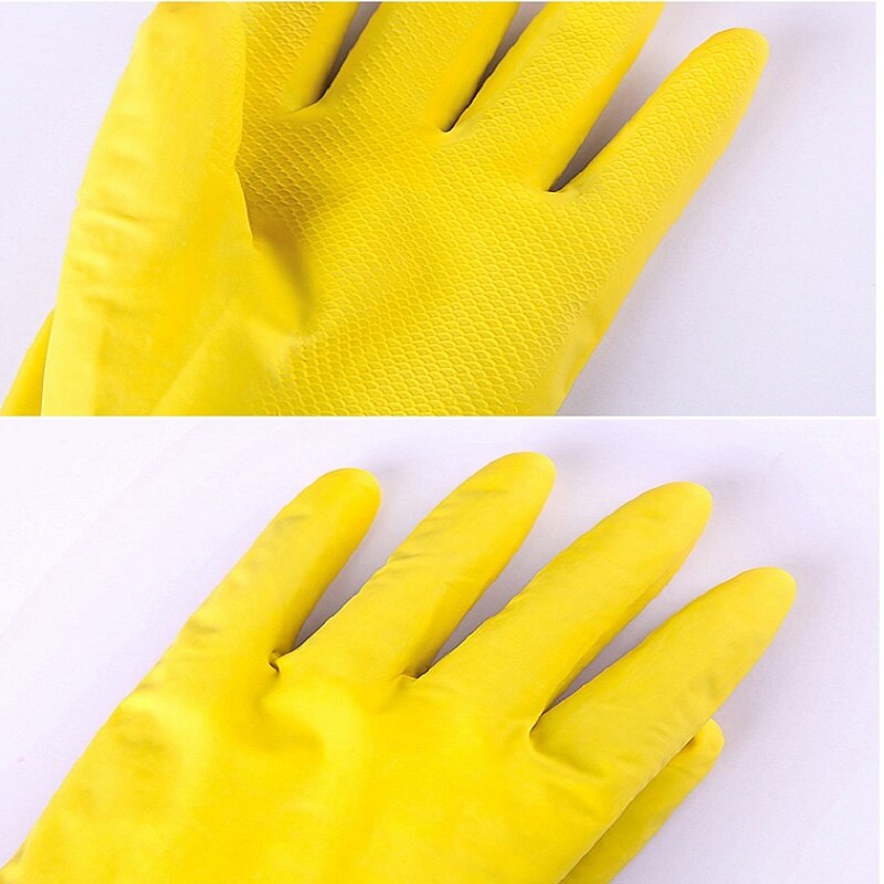 1pair Rubber Household Gloves For Kitchen Dishwash Washing Clothes Natural Latex Housekeeping Gloves Cleaning Tools Accessories