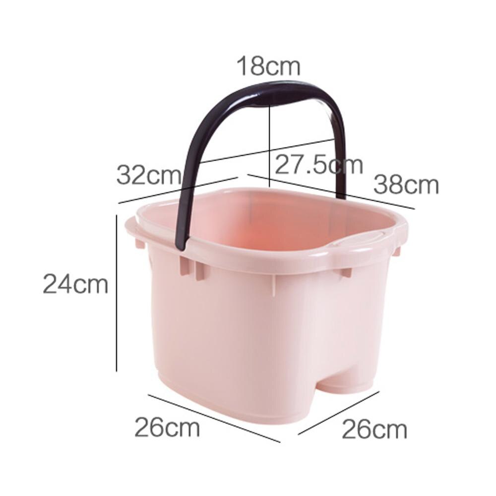 Cubo de plástico para baño de pies, Cubo de plástico para bañera de pies, lavable, portátil, contenedor de agua, cubo grande,