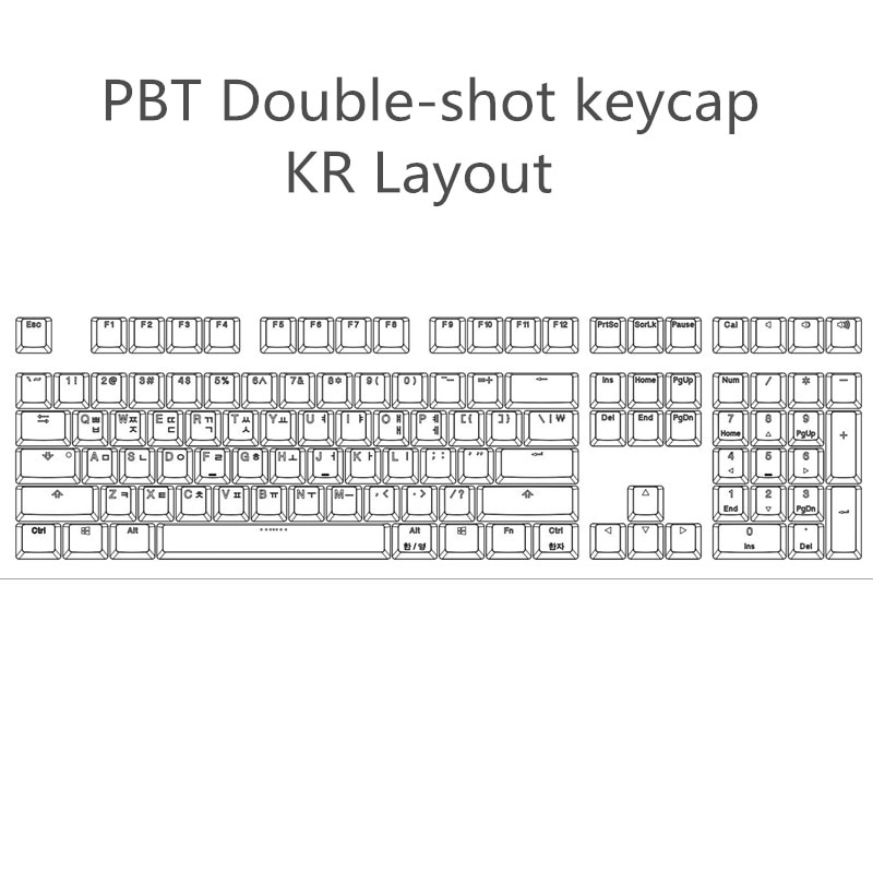 Cool Jazz Double-shot Black Thick PBT ANSI Korean layout 108 backlit Keycaps OEM Profile Keycap For MX Mechanical Keyboard