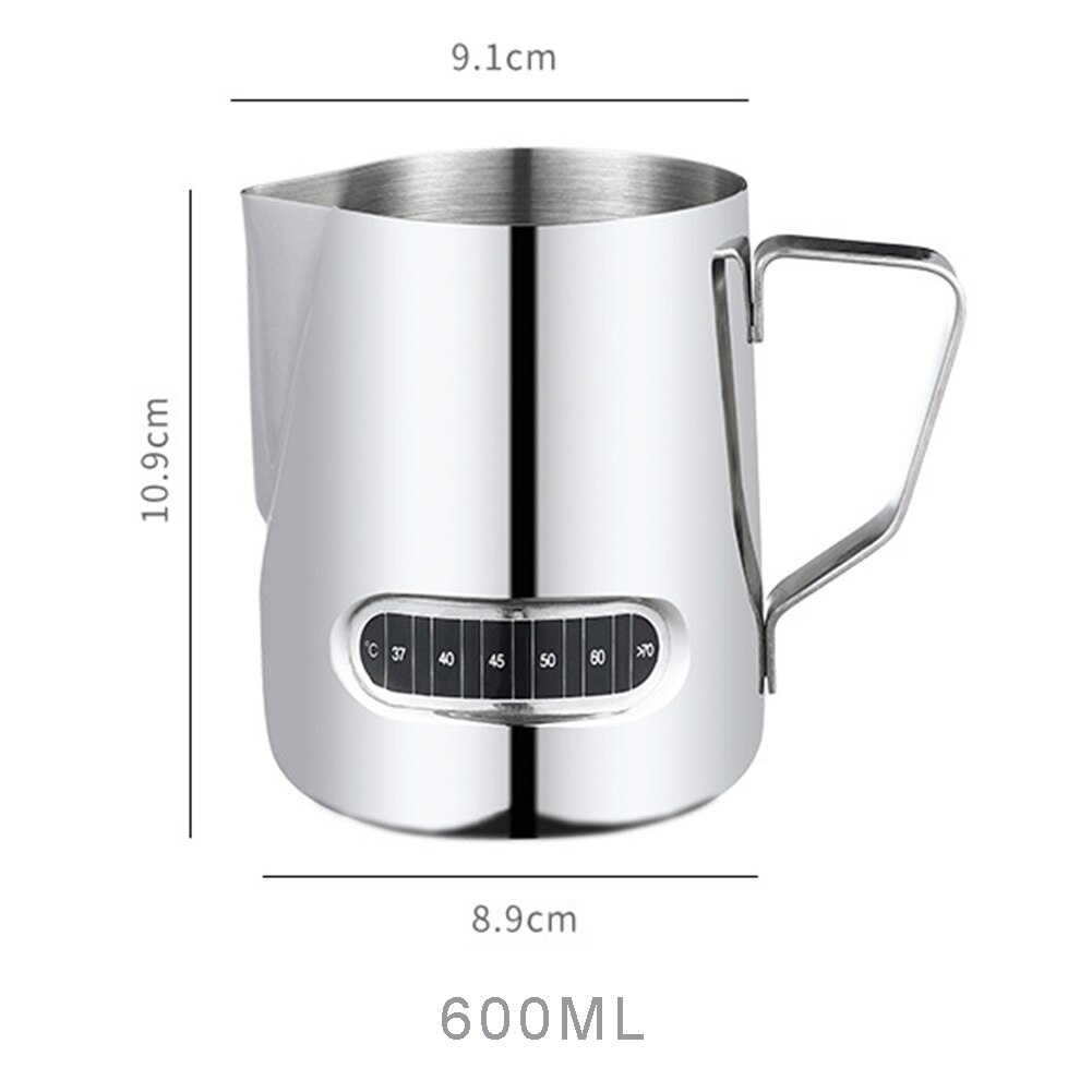 Espresso Cups Latte Art Milk Frothing Jug Coffee Frothing Cup Temperature Induction Coffee Pitcher Cappuccino Milk Cups