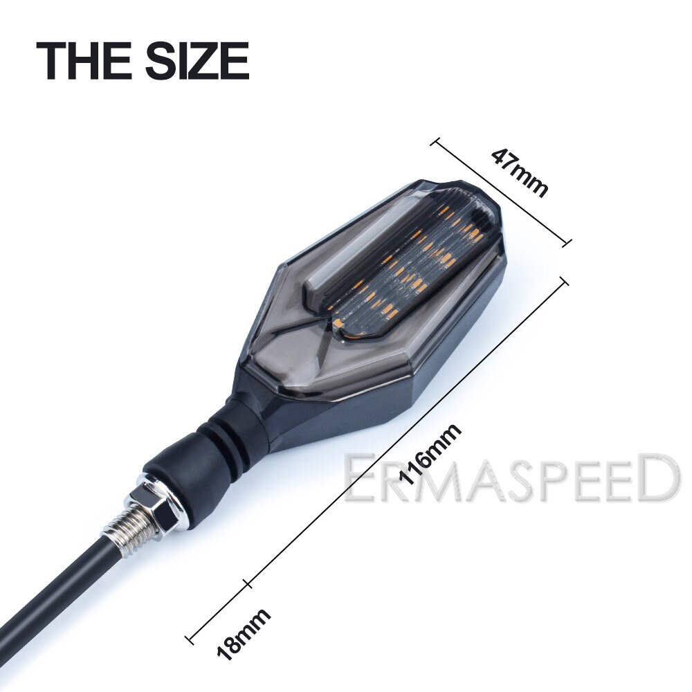 Intermitentes LED universales para motocicleta, luces intermitentes ámbar IPX6, luz diurna, accesorios para Moto