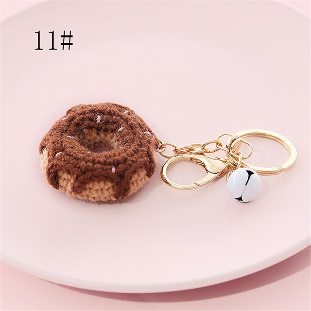 1 pz moda portachiavi forma di frutta tessuto a mano portachiavi ciondolo borsa portachiavi auto fascino Bandbag portachiavi borsa accessori regali: 11