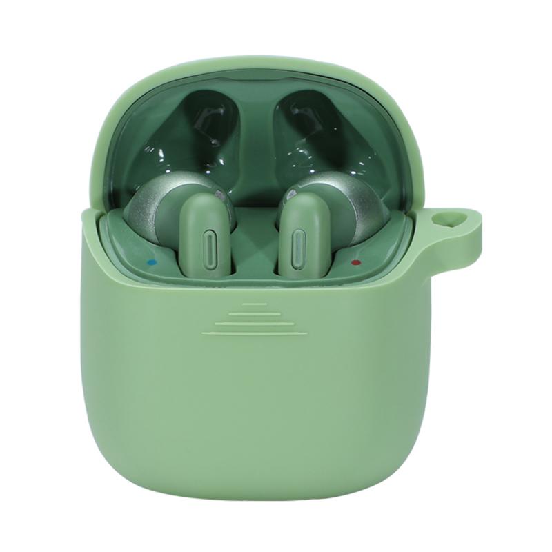 Anti-fall Silicone Earphone Case Protective Cover Shell for JBL jbl tune 220TWS Wireless Bluetooth Earphones Accessories: matcha green