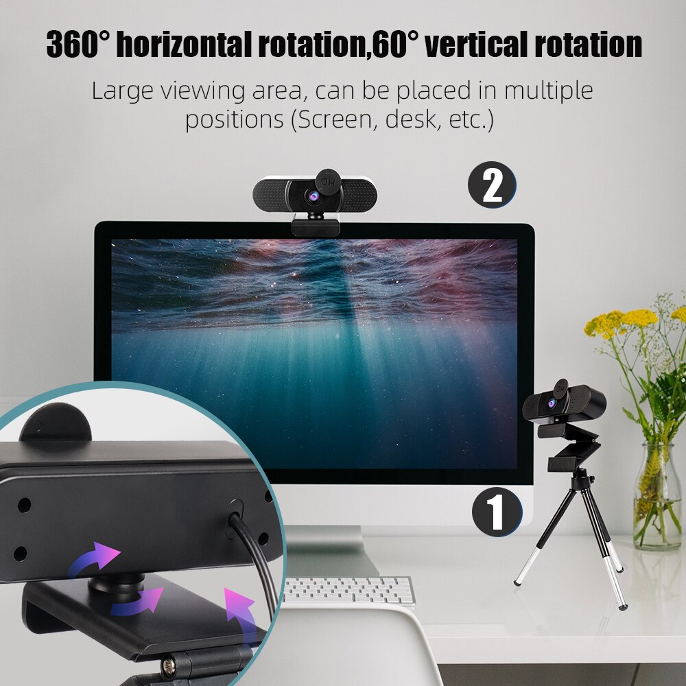 1080P Webcam Conference PC Webcam Autofocus USB Web Camera Laptop Desktop For Office Meeting Home With Mic 1080P HD Web Cam