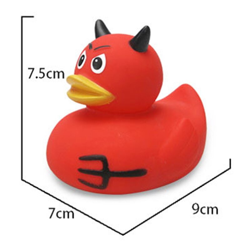 ESALINK 7-12Cm Ente Baby Spielzeug Kognitiven Puzzle Schwimm Spielzeug Skateboard Junge Duc Gummi Ente Bad Spielzeug Für mädchen: YN076-1pcs