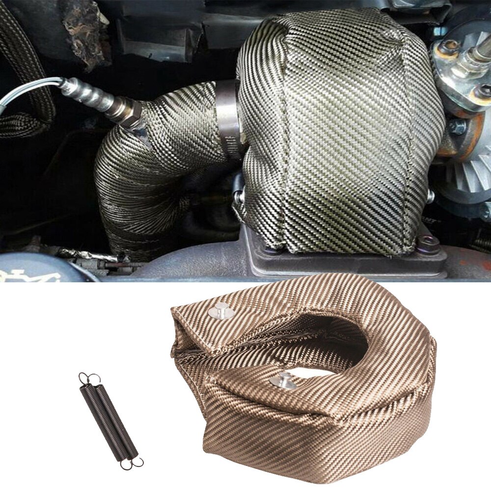 Protector de calor de coche cubierta resistente a altas temperaturas con sujetadores motor de repuesto práctico: Titanium