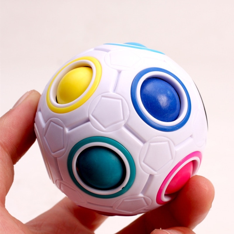 Yongjun Magic Cube Speed Rainbow Puzzles Ball Football cubo magico Educational Learning Toys for Children Kids Toys boy