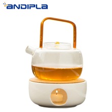 Nowoczesny prosty biały ceramiczny dzbanek robić herbaty podstawa grzewcza świeca gotowana herbata podgrzewacz robić kawy podgrzewacz robić mleka kuchenka akcesoria robić ceremonii parzenia herbaty prezent