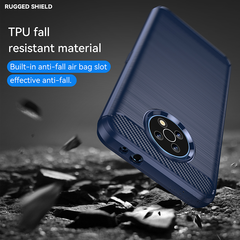 Funda de silicona suave de fibra de carbono para Motorola Moto G9 G8 G7 Power Lite G6 E7 E6 Plus Play, funda trasera mate con textura cepillada