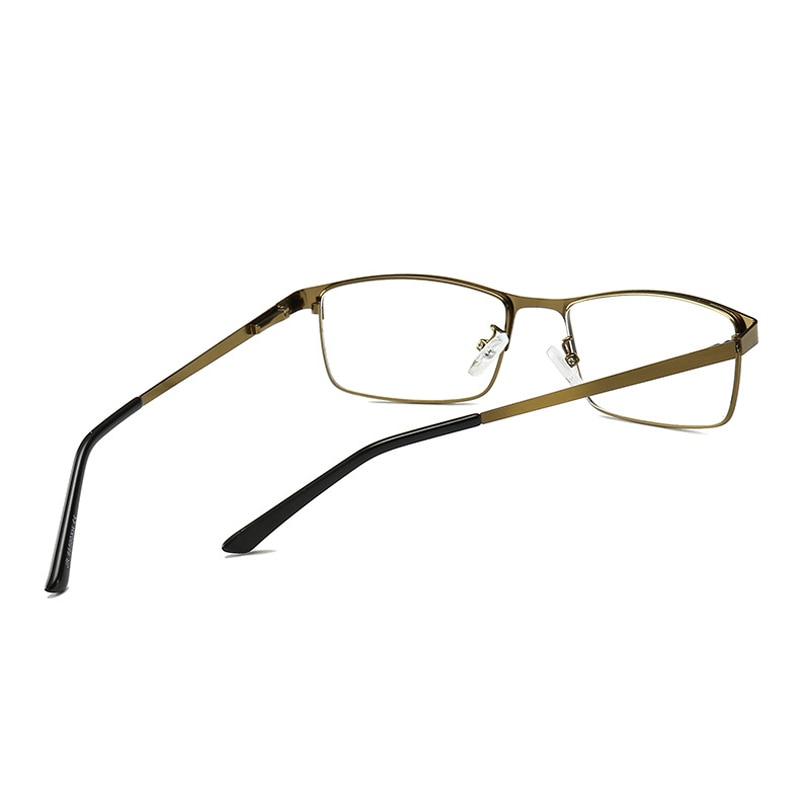 Elbru mænd blå film harpiks læse briller kvinder metal halv ramme hyperopi briller 1.5 2.0 2.5 3.0 3.5 4.0 diopter til mand