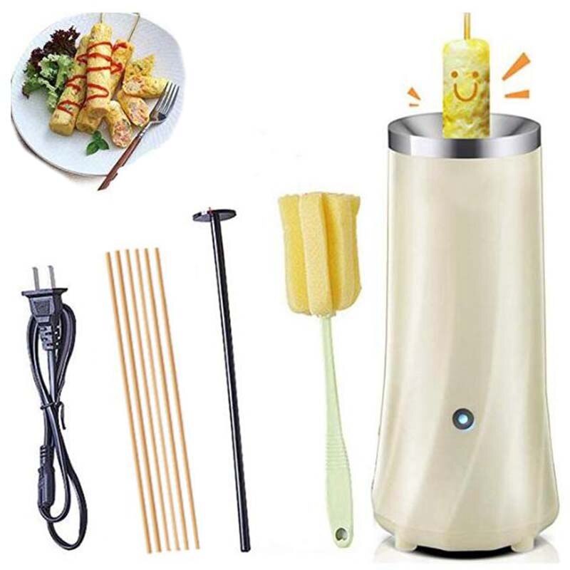 Egg Master Roll Maker Multi-Function Breakfast Egg Roll Machine Home DIY Egg Cooker Fast and Durable(110-220V)(White)US Plug