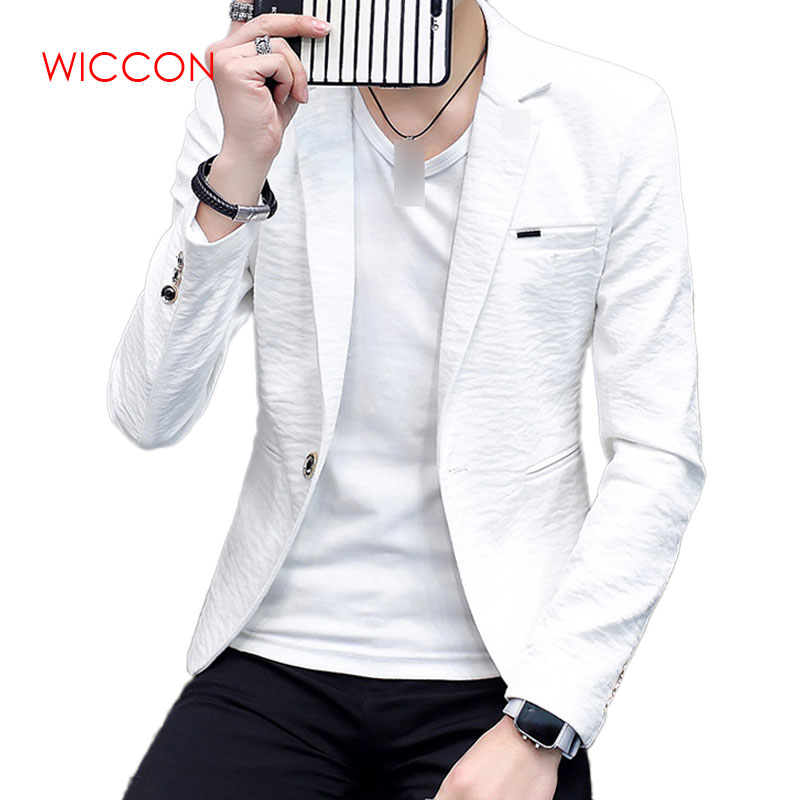 Blazer informal de color liso para hombre, con personalidad salvaje, fino y sólido, para primavera y verano