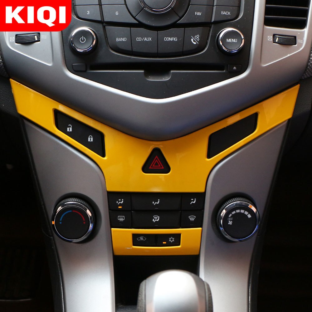 ABS cromo para Panel de consola central aire acondicionado de lentejuelas de la etiqueta engomada para Chevrolet Cruze Sedan Hatchback