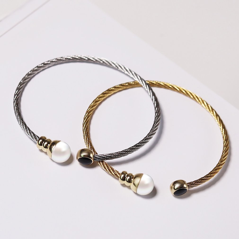 A94 Stainless steel bracelet Female Bangle Temperament Jewelry Ladies Antique Women Bangle Charms
