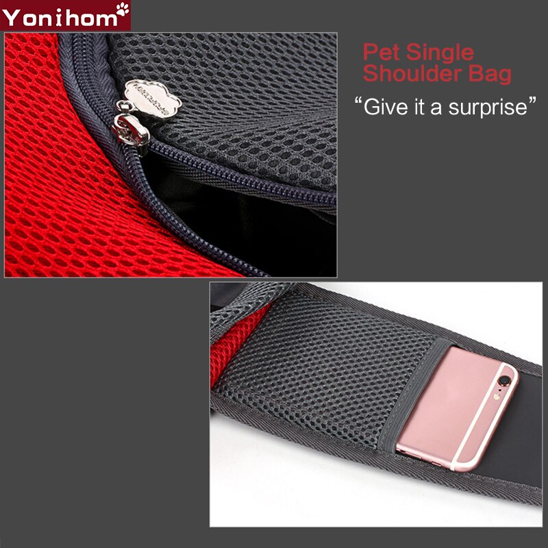 Backpack Carrier for Dogs Chihuahua Handbags Puppy Dogs Bag Carrying Pet Single Shoulder Bag Breathable Mesh Pet Carrier Dog Cat