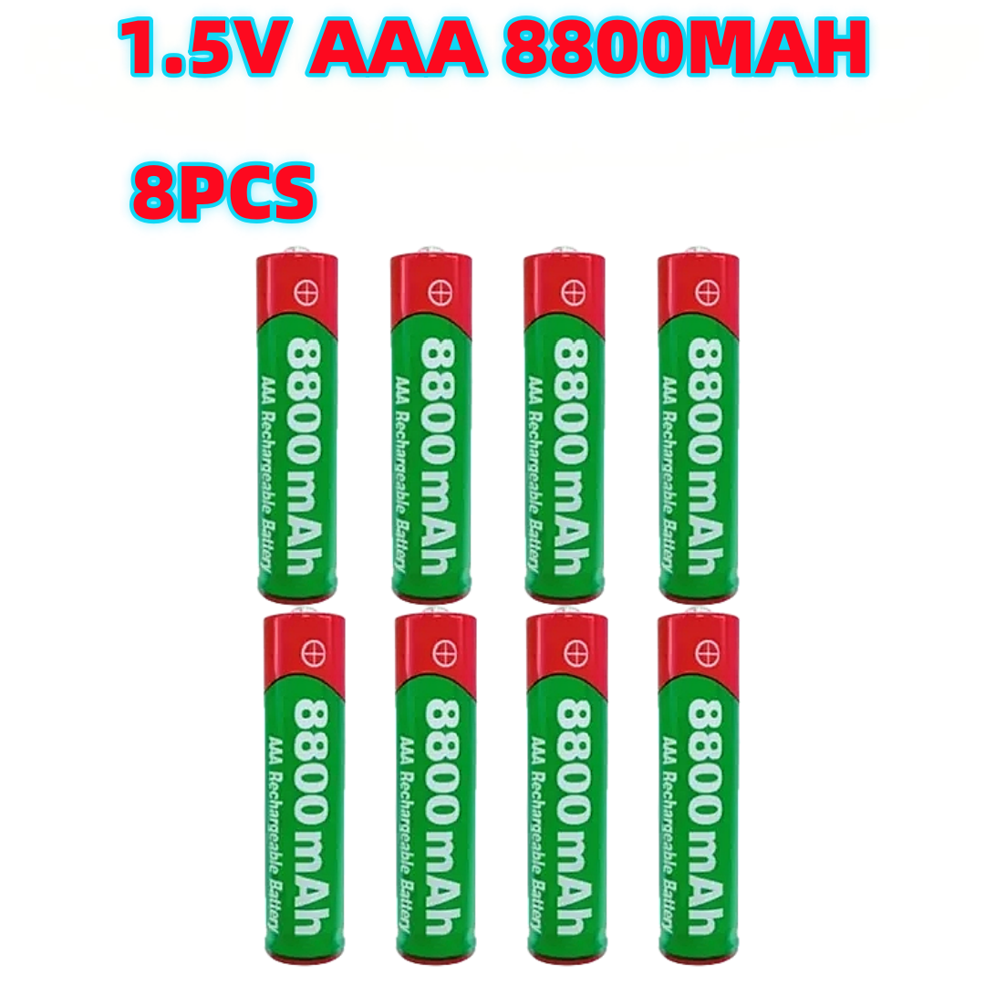 8800mAh Oplaadbare Batterij AAA Alkaliteit Batterij 1.5 V AAA Batterij voor Klokken Muizen Computers Speelgoed enzovoort: Sky Blue
