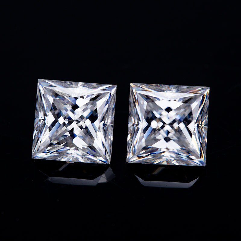 6.5x6.5mm hurtownie wysokiej jakości GH biały kolor VVS księżniczka cięcia kamienia dla jewlery bukl cena sprzedaży za karat