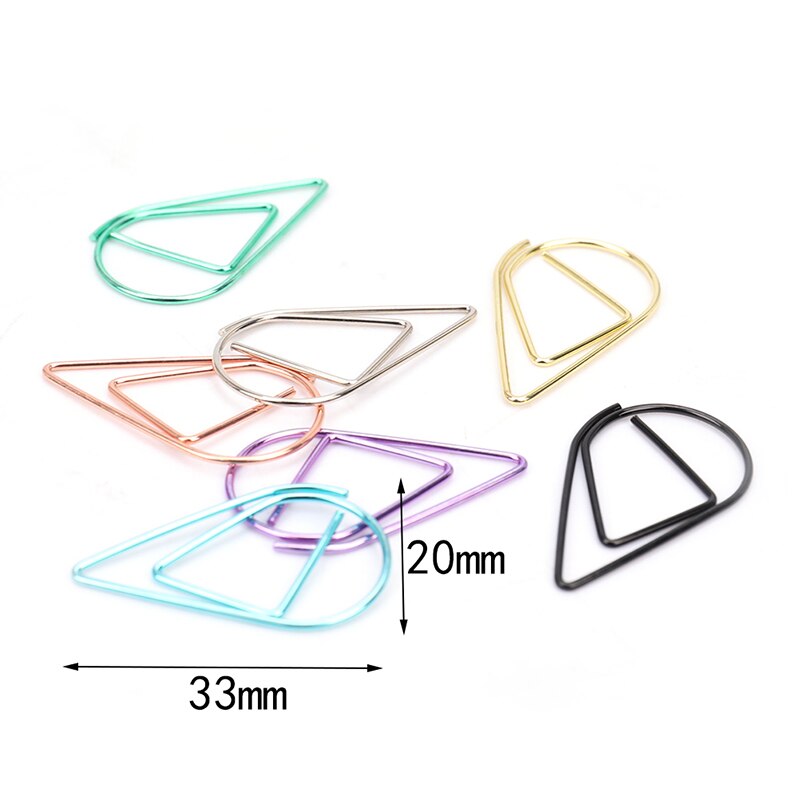 Lot de 30 trombones en métal en forme de feuille de couleur or et argent, kawaii, mignon, marque-page, papeterie scolaire et de bureau