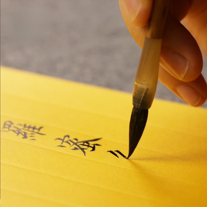 Small Regular Script Calligraphy Brush Weasel Hair Brush Caligrafia Pen for Chinese Meticulous Painting Fine Line Copy Scripture
