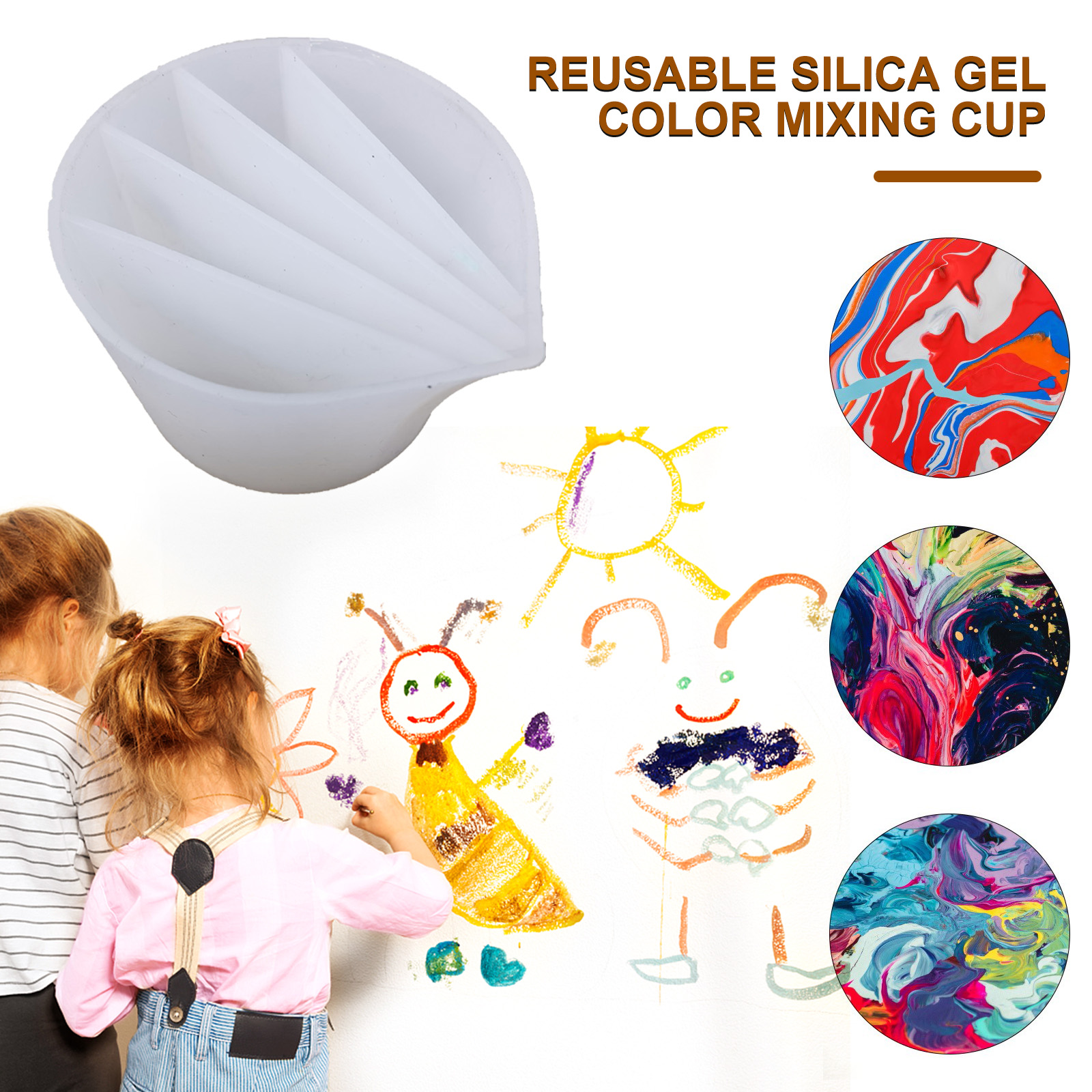 Silicone Epoxy Resin Mixing Cups DIY Epoxy Resin Distribution Measuring Cup Tools for Jewelry Making Painting Color Mixing Cup